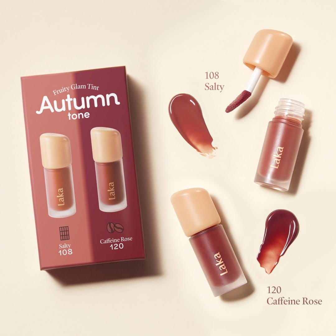 LAKA - Fruity Glam Tint Mini Duo #Autumn
